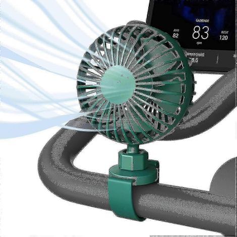 Ventilateur Benetter 25-26 pour vélos Peloton, rechargeable par USB avec sangle ajustable, mini ventilateur rotatif à 360°. (1/3)