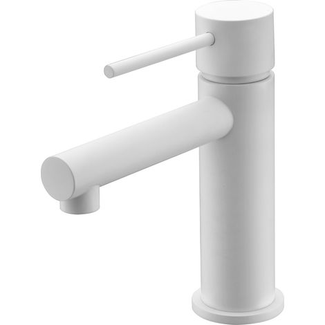 Grifo de lavabo Milos Stick blanco mate [ IMEX® ] (1/2)