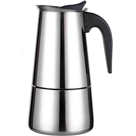 Edelstahl-Mokakanne 100 ml, isoliert, für die manuelle Kaffeezubereitung (1/5)