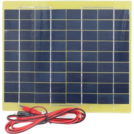 Chargeur solaire portatif léger d'efficacité lumineuse de matériel de polysilicium de panneau solaire pour charger la batterie 12V 5W 18V (1/4)