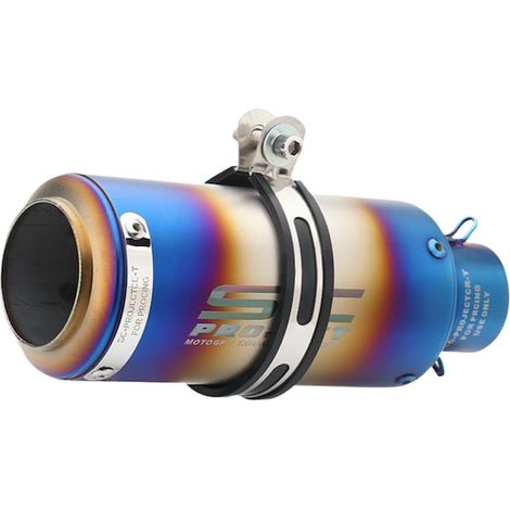 Embout d'échappement 51 mm style titane, design barre de fer, compatibilité universelle, tuning auto (1/5)