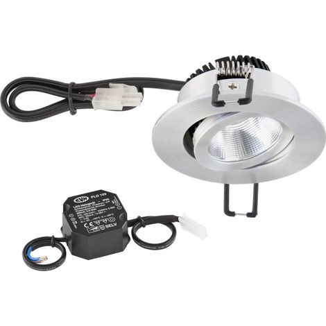 EVN Lichttechnik P-LED Deckeneinbauleuchte 3000K 230V rund alu PC20N61402 (1/3)