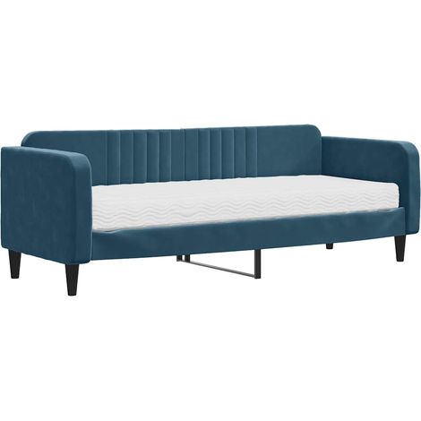 Maison Exclusive - Divano Letto con Materasso Blu 80x200 cm in Velluto
