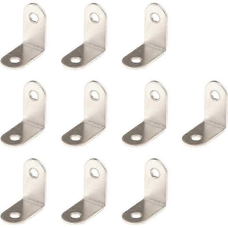 10 fixations d'angle en acier épais, équerre droite-30x30x16mm