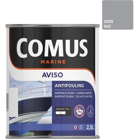 AVISO NB GRIS 2,5  L - Peinture antifouling à matrice dure pour bateaux rapides - COMUS MARINE (1/2)
