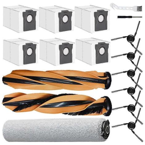 17 pièces : brosse principale, rouleau, sac à poussière et brosse latérale pour aspirateur robot Dreame Mova Z60 Ultra (1/5)