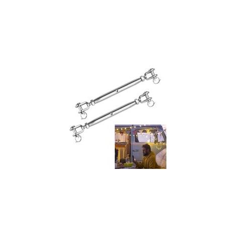 2 PCS Tendeurs de Câble Tendeur de Fil en Acier Inoxydable M6 Tendeur Fermé Tendeur de Connexion de Fil 160mm-230mm Tendeur pour Toile d'Ombrage, Bateau à Voile