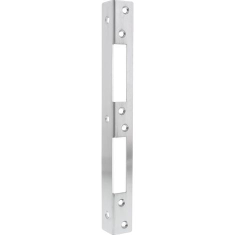 1 Plaque de fermeture angle Acier inoxydable 25x2,5x2,5cm Surface brossée Pour cadre de porte (1/5)