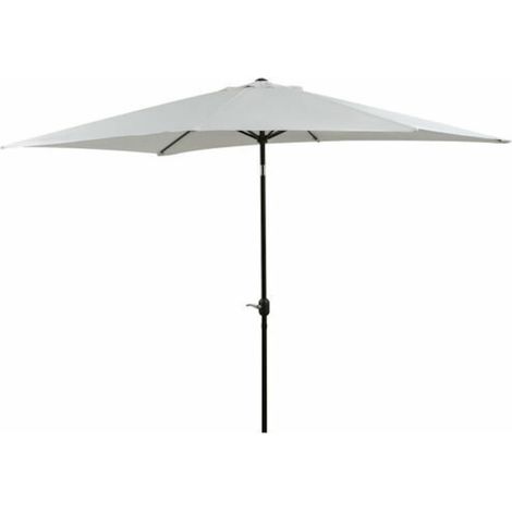 Ombrellone in legno tondo - 6 stecche - Ø 250 cm - palo Ø 38 mm - Colore: Bianco (1/2)