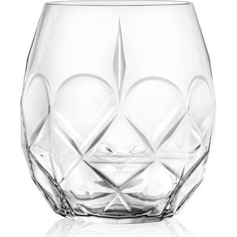 Lot de 6 verres à cocktail "Alkemist" en Luxion, Service de table élégant, 100% Made in Italy, capacité 38 cl