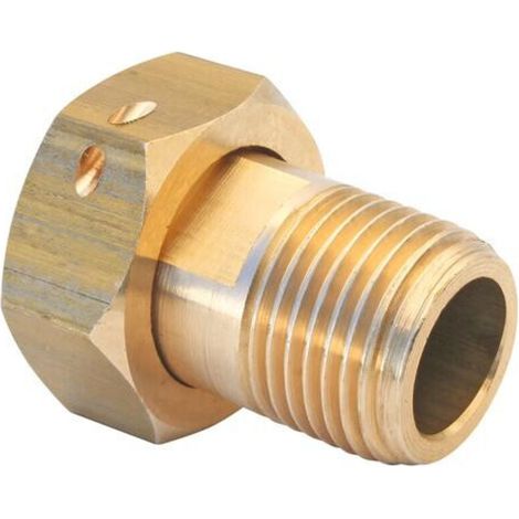 Raccord en laiton 2 pièces pour compteur d'eau, fixation compatible, matériau laiton durable, ensemble de raccordement pour installation sanitaire