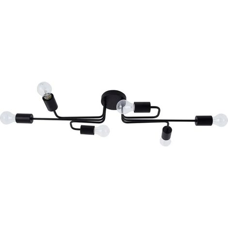 [NEUWERTIG] B-Ware Nova Luce Deckenleuchte Deckenlampe Lampe Granso E27 Led Schwarz Dimmbar Metall