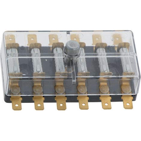 Caja de fusibles enchufable de 6 pines y 8 A, apta para Torpedo DIN/ISO 72581/1