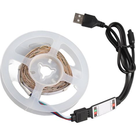 5V RGB 5050 USB-LED-Streifen mit Farbwechselfunktion und Bluetooth-App-Steuerung für Zuhause, Schlafzimmer und Partydekoration, 2 m / 6,6 Fuß (1/5)