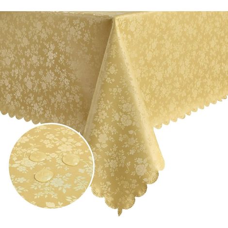 Nappe 100x100 cm Or, lavable, imperméable, brillante, pour fêtes