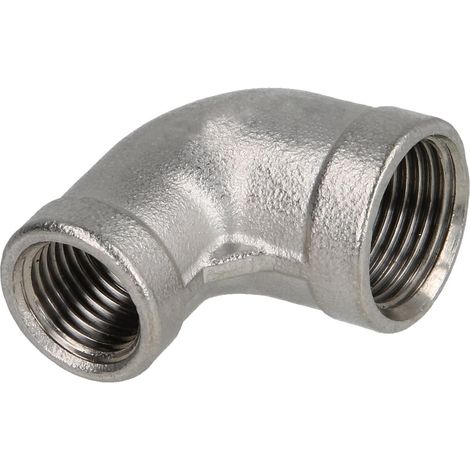 Coude 90° réduit en inox 1/4'' x 3/8'' FF/FF