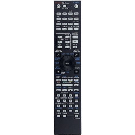 Télécommande de remplacement AXD7613 compatible avec les récepteurs AV Pioneer SC-LX75, VSX-LX55, SC-09TX, AXD7612 et AXD7616.