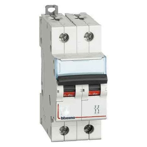 Interruttore Magnetotermico 2P Curvac 20A 10Ka Btdin100 (Bticino Cod. Fh82C20) (1/2)