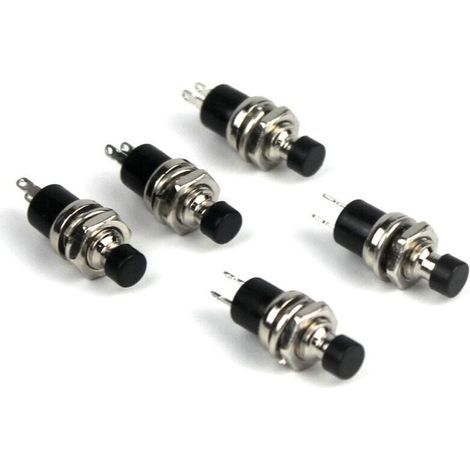 5 Pièces Micro-Interrupteur Pressostat SPST Momentané NO 250 V CA 2 A Noir pour Systèmes de Contrôle et Automatisation (1/5)