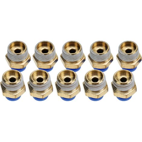 Raccord rapide pneumatique pour tuyau d'air de 4 mm, filetage mâle, connecteur droit à insertion (PC4-2, lot de 10) (1/5)