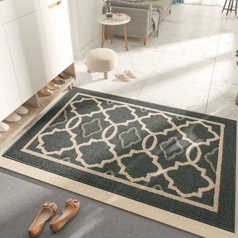 Paillasson antidérapant 60 x 90 cm – Tapis absorbant en polypropylène – Lavable en machine – Anti-poussière pour intérieur et extérieur (1/5)