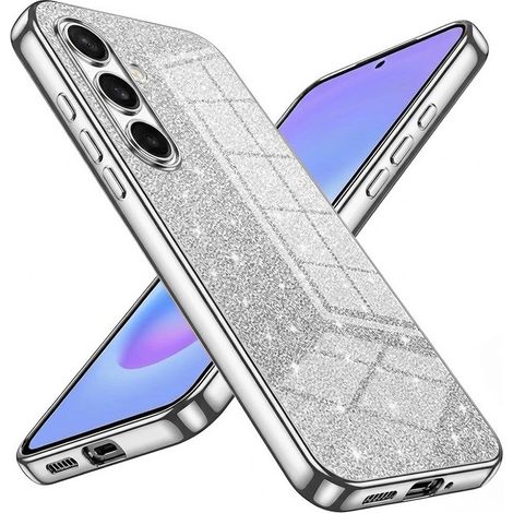 Funda para Samsung Galaxy A57 5G, funda con purpurina CamShield, color plata. (1/5)