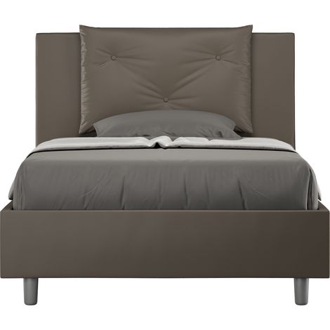 Letto 1 Piazza e Mezzo 120x190 cm Senza Rete Appia Cappuccino (1/5)