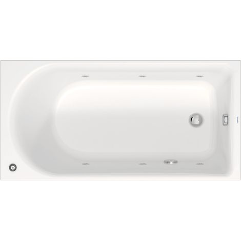 Duravit D-Neo bañera de hidromasaje, empotrada, 1 respaldo