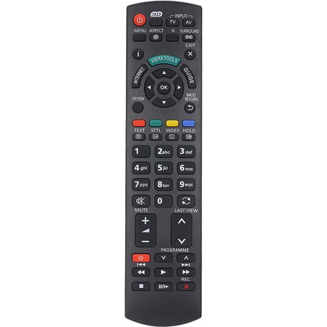 Télécommande infrarouge universelle sans fil compatible avec les téléviseurs LCD et LED Panasonic. Compatible avec les téléviseurs Panasonic. (1/5)
