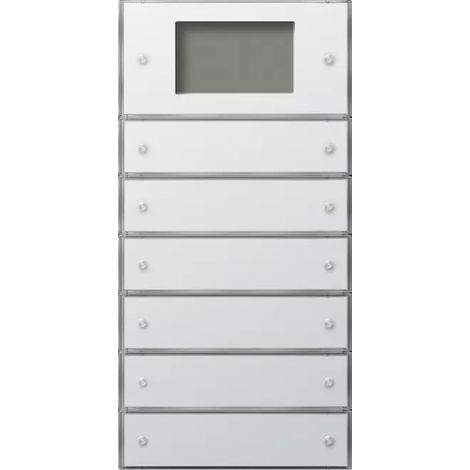 Gira Tastsens.3 Plus 6f (2+4) KNX Flächenschalter Reinweiß [2046112], 2046 112 (1/2)