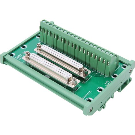 Connecteur de bornier DB37-M6 à double tête femelle pour montage sur rail DIN (1/5)