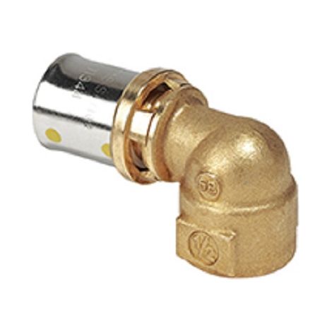 RACCORDO CURVO FEMMINA PRESSARE 1/2"16X2 MULTIGAS GIACOMINI RM129Y233