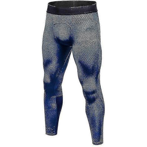 Pantalon de compression pour homme, sous-vêtement technique, legging de sport pour la salle de gym (XL bleu) (1/3)