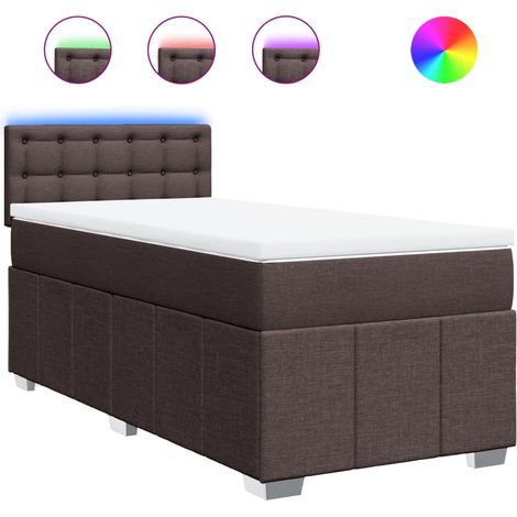 Maison Exclusive - Boxspringbett mit Matratze Dunkelbraun 100x200 (1/5)