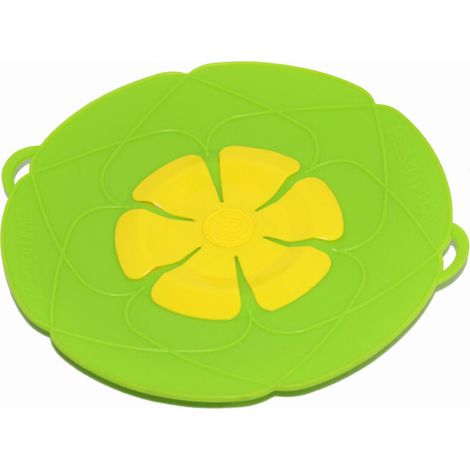 26CM silicone ménage anti-déversement, anti-poussière et anti-éclaboussures cache-pot cuisine résistant aux hautes températures anti-éclaboussures anti-ébullition cache-pot(vert)