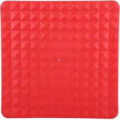 Support de cric tout-terrain en ABS rouge pour éviter l'enfoncement au levage, plaque de base antidérapante, protection du châssis, 1 pièce (1/5)