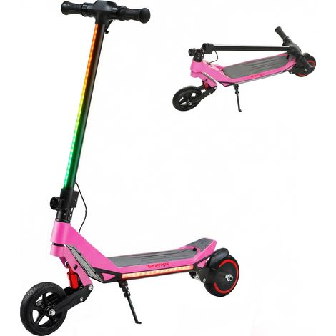 SPORTNOW Electric Scooter for Kids, Foldable E Scooter for Age Age 6+ Pink (1/5)