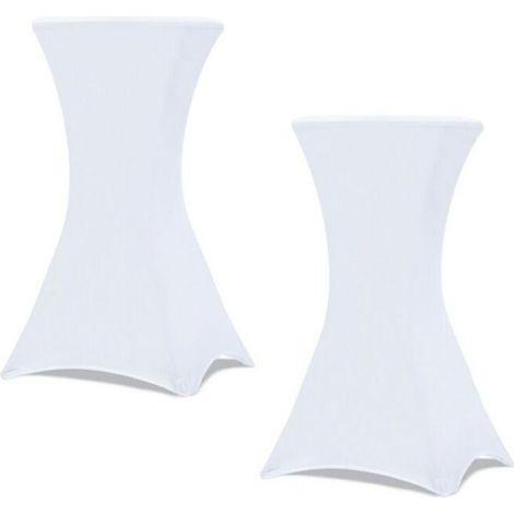 Set di 2 tovaglie bianche pieghevoli alte 110x80 CM, decorazione per banchetti