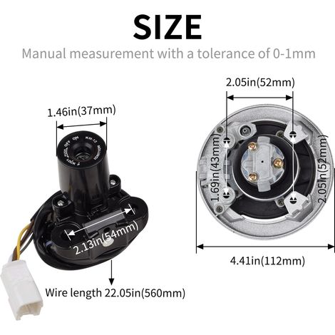 Ignition switch lock cover key set suitable for Kawasaki Ninja 650 Z650 EX650 17-25 (1/4)