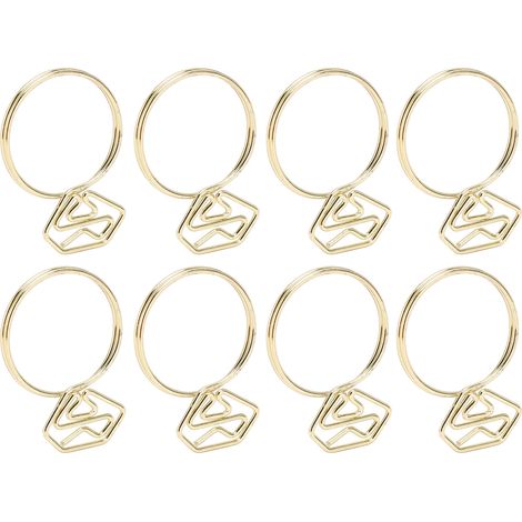 100 Stück niedliche Büroklammern im Ringstil, rutschfest, robust, galvanisiertes Metall, dekorative Büroklammern für Familie, Büro, Schule, Gold (1/5)