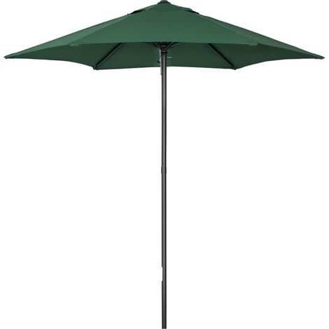 m großer Gartenschirm – 6 stabile Streben, Sonnenschutz für Balkon und Terrasse – Grün