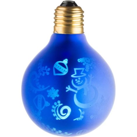Ecolicht 30080130003 E27 LED bulb 0.5W G80 360° - Decorative "snowman" blue
