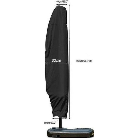 Voile de protection pour parasol extérieur, housse imperméable anti-poussière, résistante aux intempéries, taille universelle, avec cordon de serrage, idéale pour jardin et terrasse. (1/4)