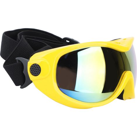 UV-Schutzbrille für Haustiere, aus PVC und PC, verstellbar und stoßfest, für Hunde und Katzen, gelb. (1/4)