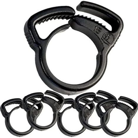 25er-Pack schwarze 16-mm-Schlauchschellen für Tropfbewässerung – Schlauchbefestigung für Tropfbewässerungssysteme, Bewässerungszubehör, 16-mm-Schlauchschelle, Gartenbewässerungssystem (1/5)