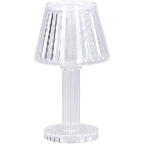 Lumière de chevet en cristal transparent mini, lampe de table à LED rechargeable avec batterie intégrée, blanc chaud, pour dortoir chambre (BZ4015-W) (1/5)