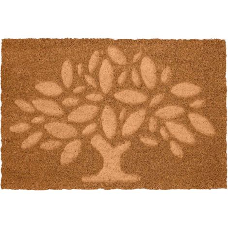 Textured Coir Doormat, 60x40 cm, Natural Fiber (1/5)