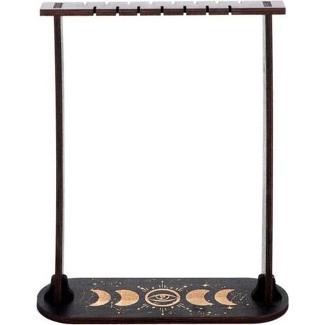 Porte-Cristal Wiccan en Bois PréSentoir à Pendule de RadiesthéSie, A