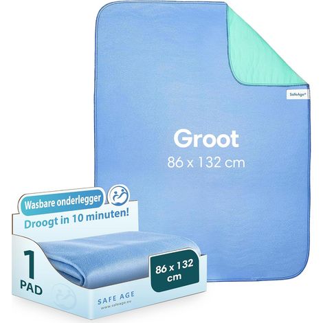 Alèse d’Incontinence Lavable – 86 x 132 cm, Protection de lit pour Adultes, Enfants et Animaux, protège-Matelas imperméable (1/5)