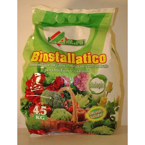 Concime Bio Stallatico Organico Naturale Ammendante Biologico 4,5 Kg